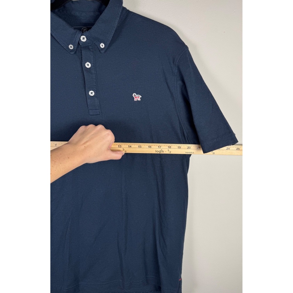 Southern Proper Mens Navy Blue Cotton Modal Stretch Polo Shirt Size Large - Picture 3 of 5